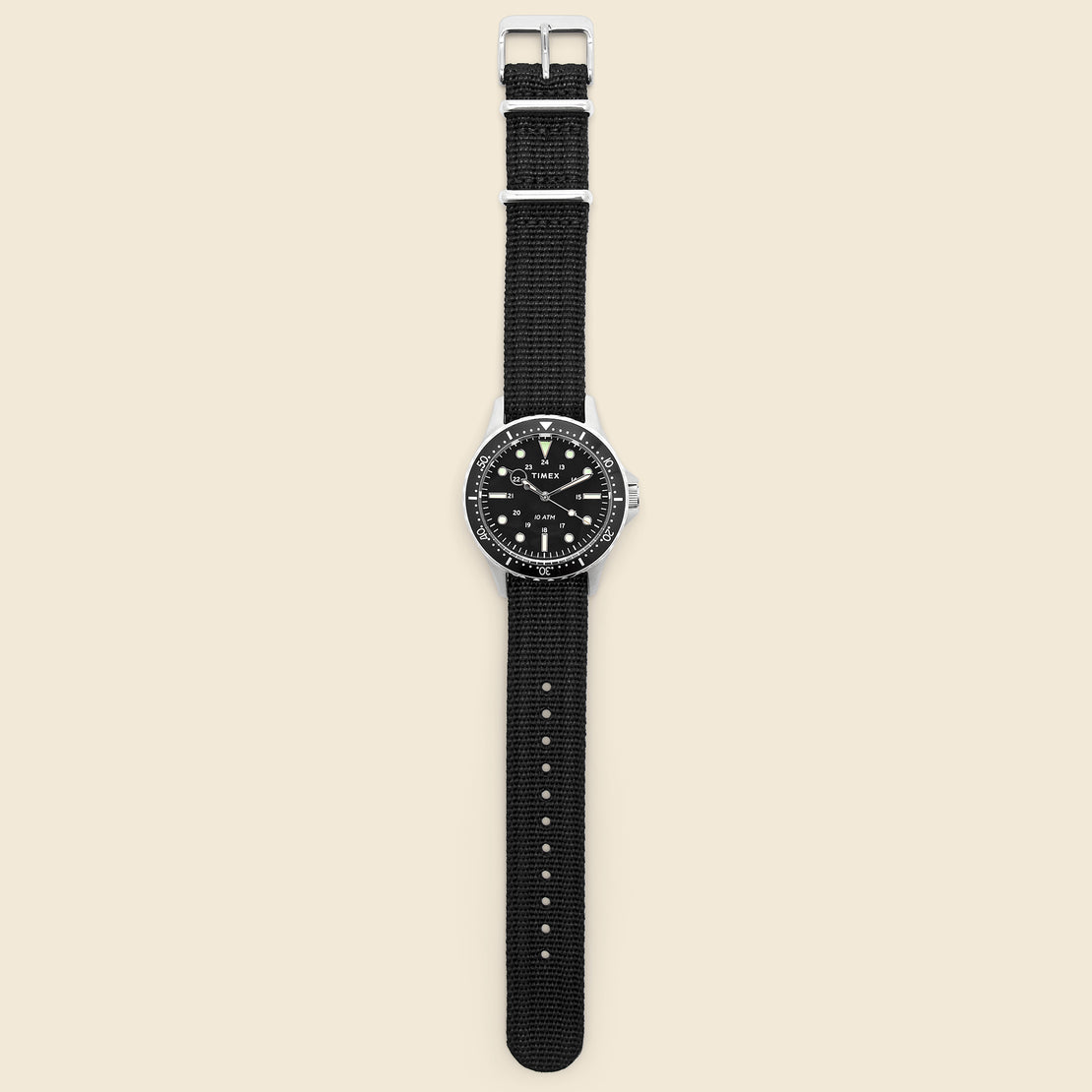 Navi XL Slip-Thru Strap Watch 41mm - Stainless Steel/Black - Timex - STAG Provisions - Accessories - Watches