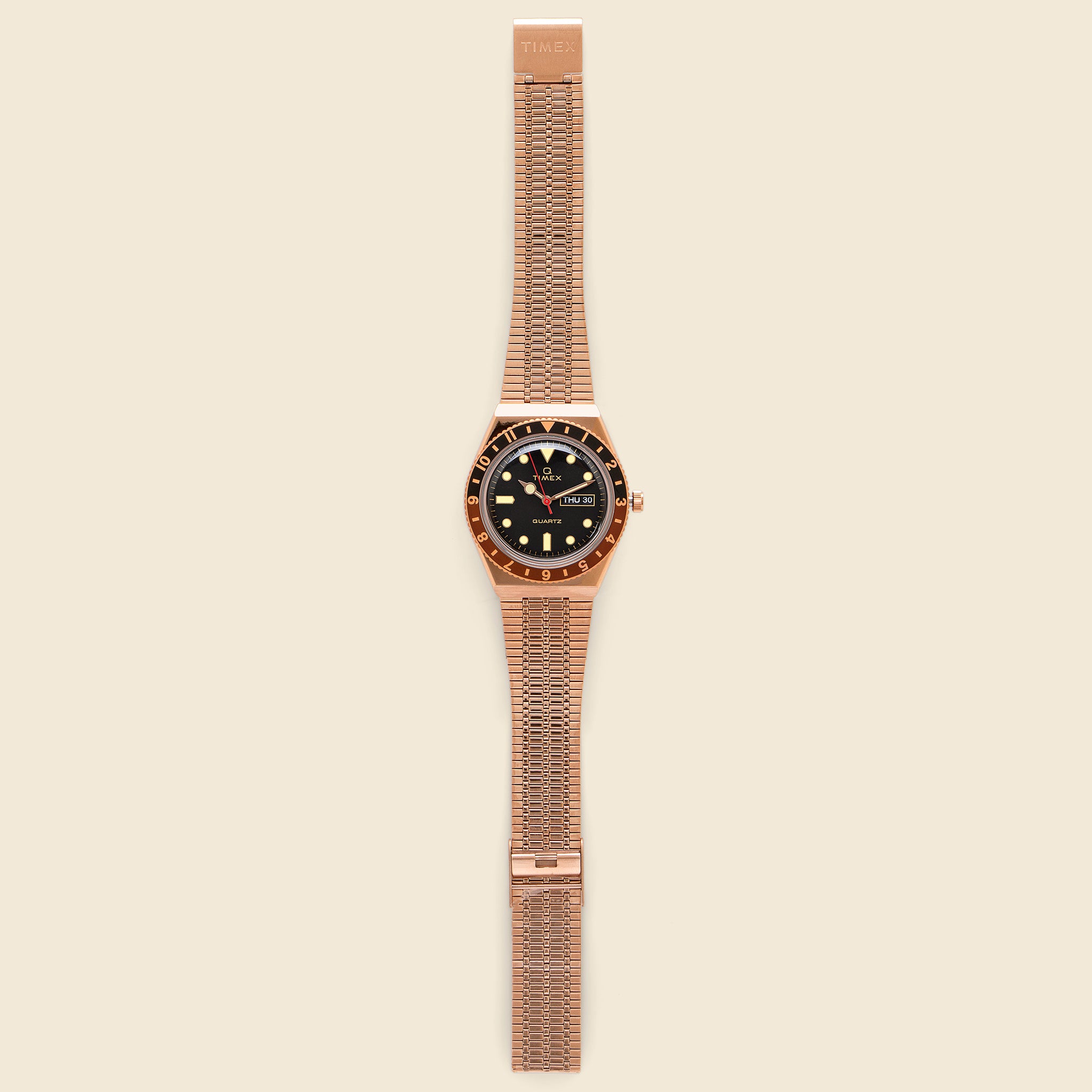 Q Stainless Steel Watch 38mm - Rose Gold Tone/Black - Timex - STAG Provisions - Accessories - Watches