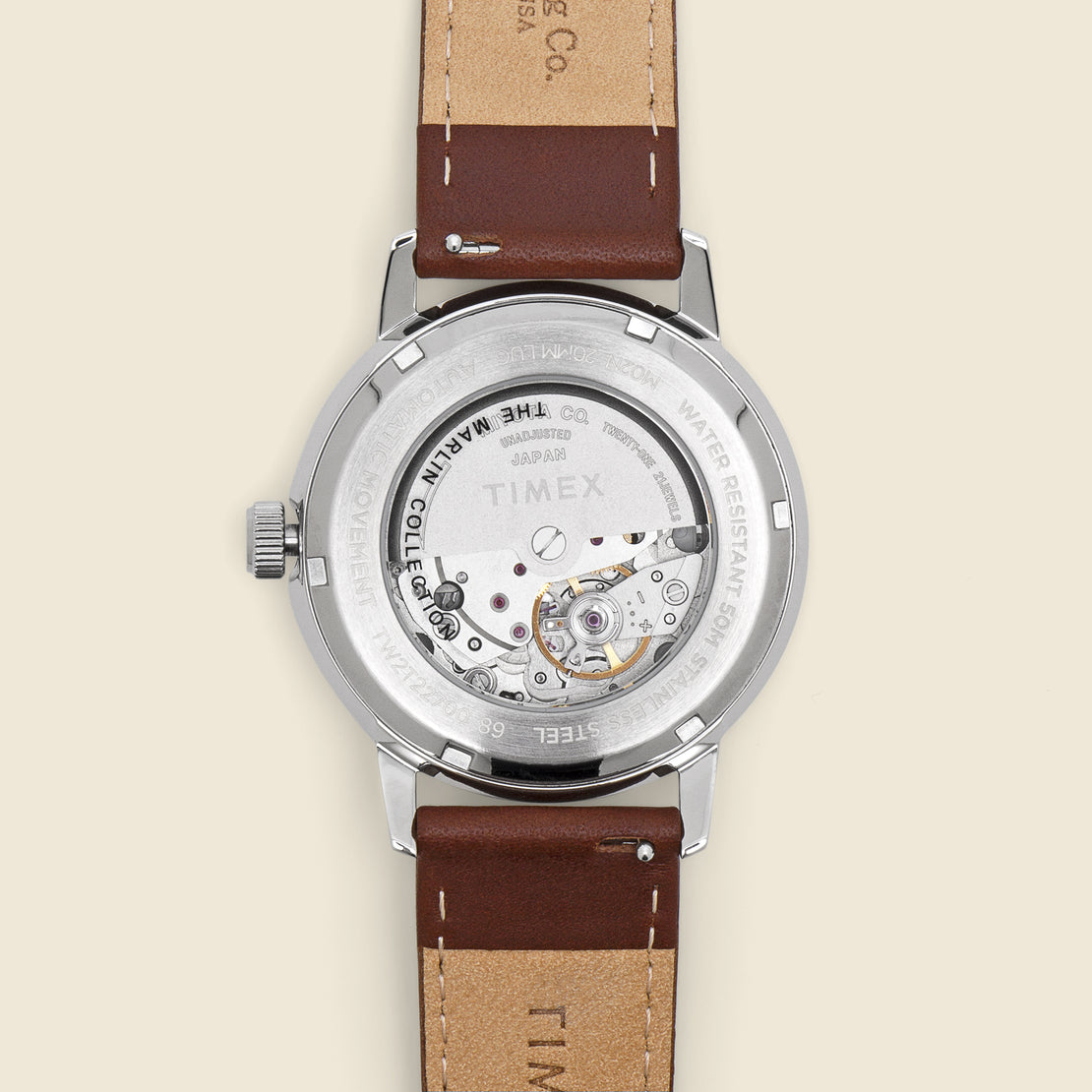 Marlin Automatic Watch 40mm - Silver/Brown Leather - Timex - STAG Provisions - Accessories - Watches