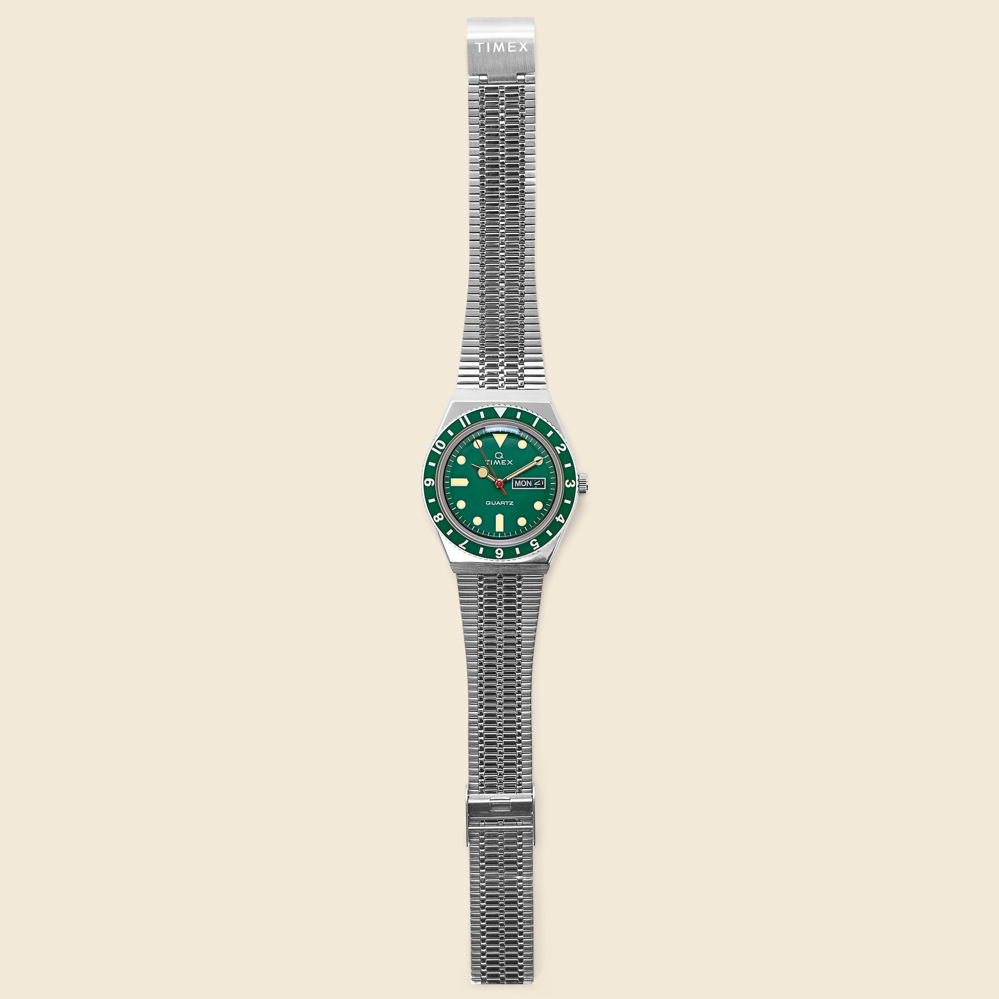 
                          Q Stainless Steel Watch 38mm - Green/Stainless Steel - Timex - STAG Provisions - Accessories - Watches
                        