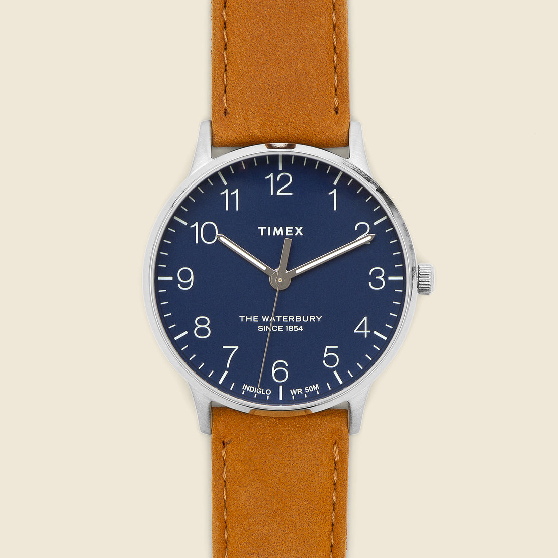 Timex Waterbury Classic Watch 40mm - Navy/Tan Leather