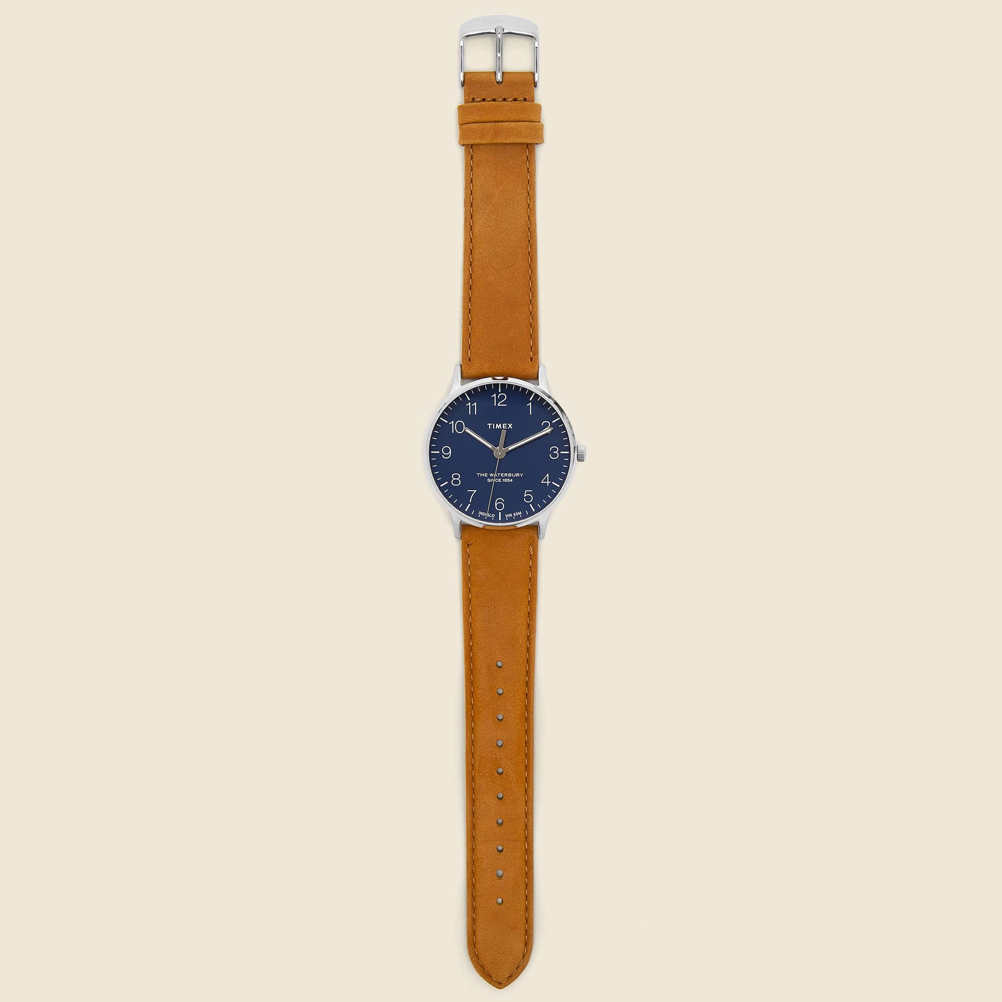 
                          Waterbury Classic Watch 40mm - Navy/Tan Leather - Timex - STAG Provisions - Accessories - Watches
                        