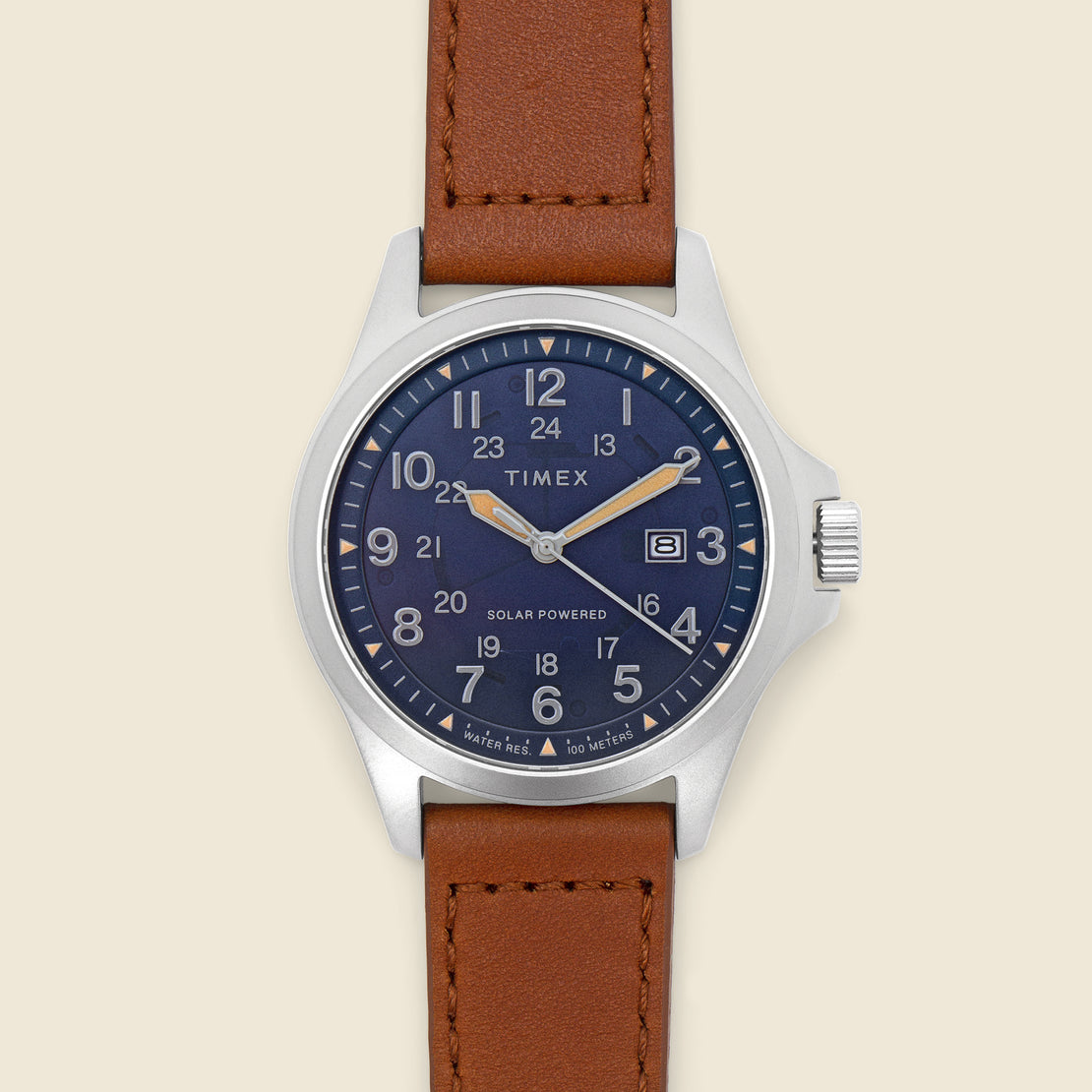 Timex Expedition North Field Post Solar Watch 41mm - Navy/Tan Leather