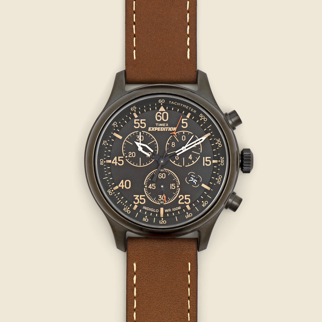Timex Expedition Field Chronograph Watch 43mm - Black/Brown