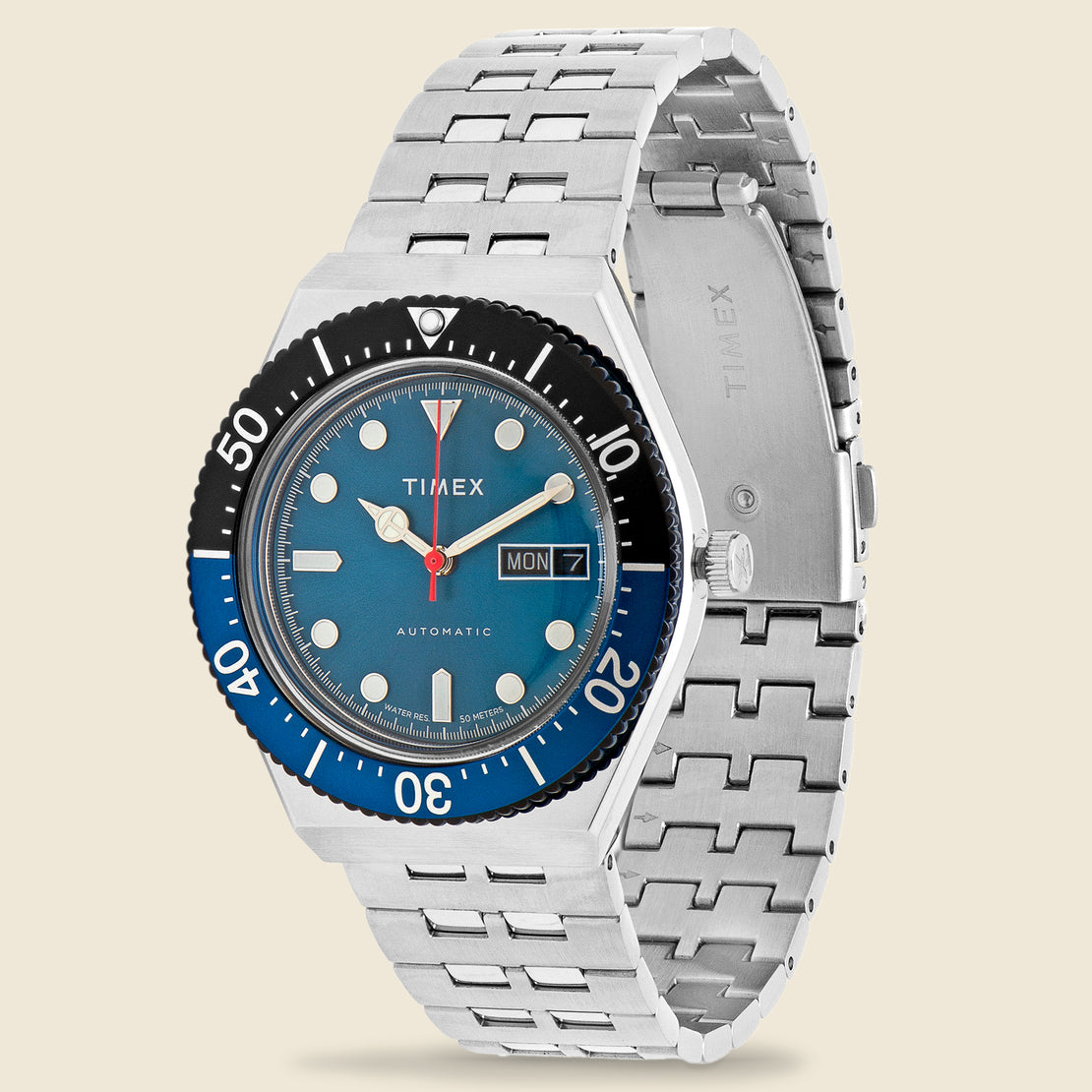M79 Automatic Watch 40mm - Stainless Steel/White/Blue - Timex - STAG Provisions - Accessories - Watches