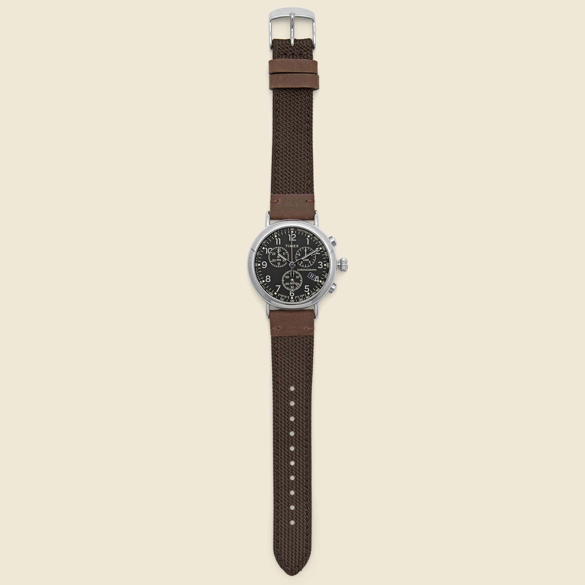 
                          Standard Chronograph Watch 41mm - Silver/Brown/Black - Timex - STAG Provisions - Accessories - Watches
                        