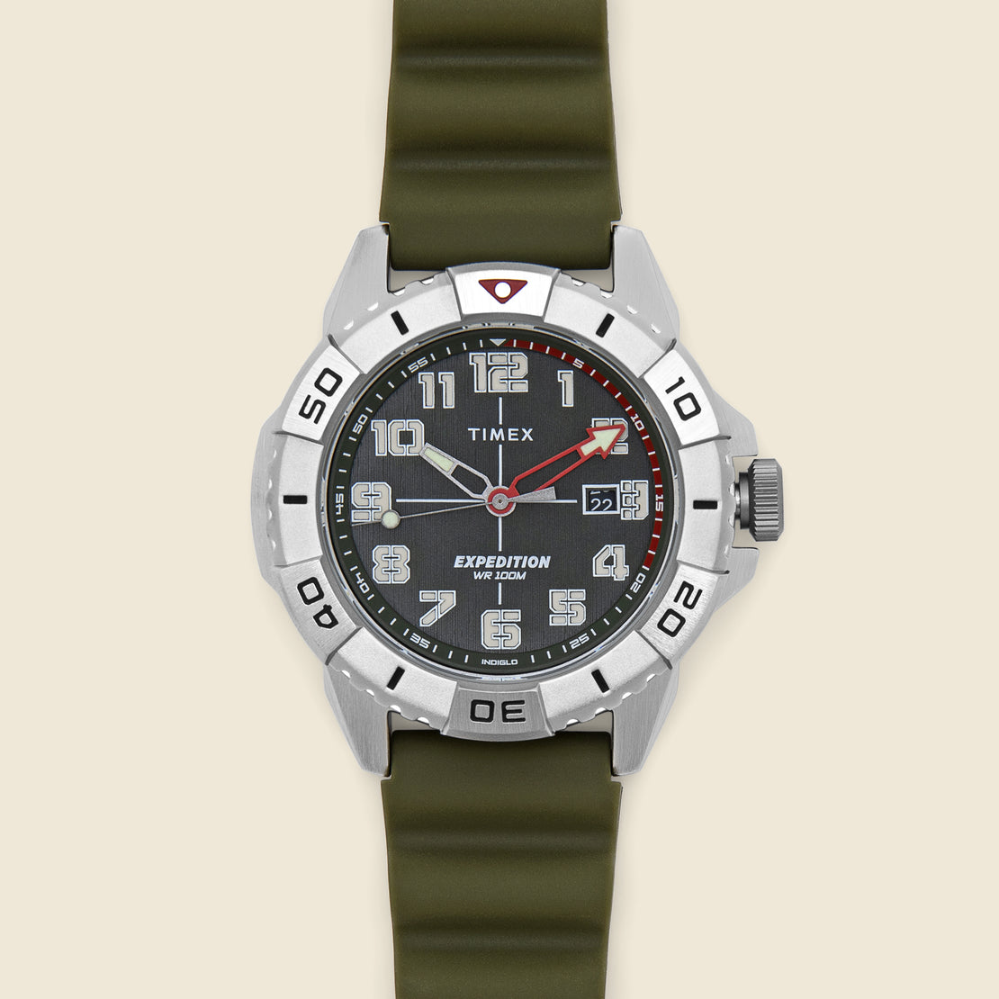 Timex Expedition North Ridge Silicone Strap Watch 41mm - Silver/Green