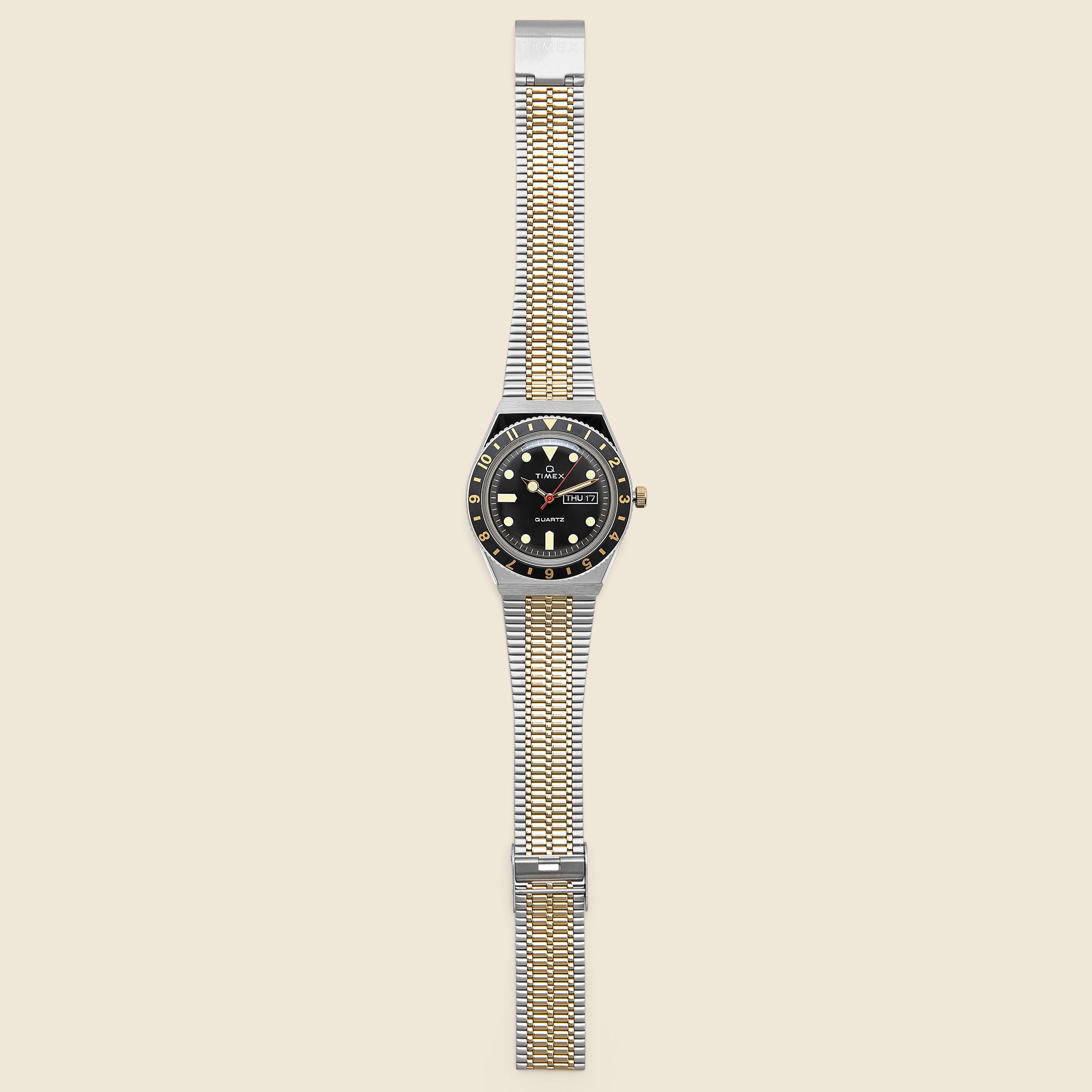 
                          Q Timex Reissue Stainless Steel Bracelet Watch 38mm - Stainless Steel/Two Tone/Black - Timex - STAG Provisions - Accessories - Watches
                        