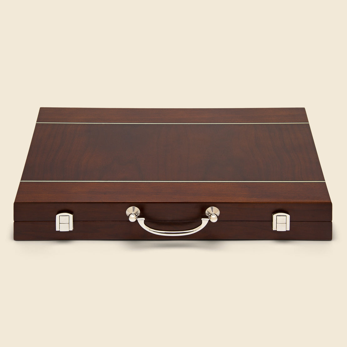 Wood Backgammon Set - Dark Brown