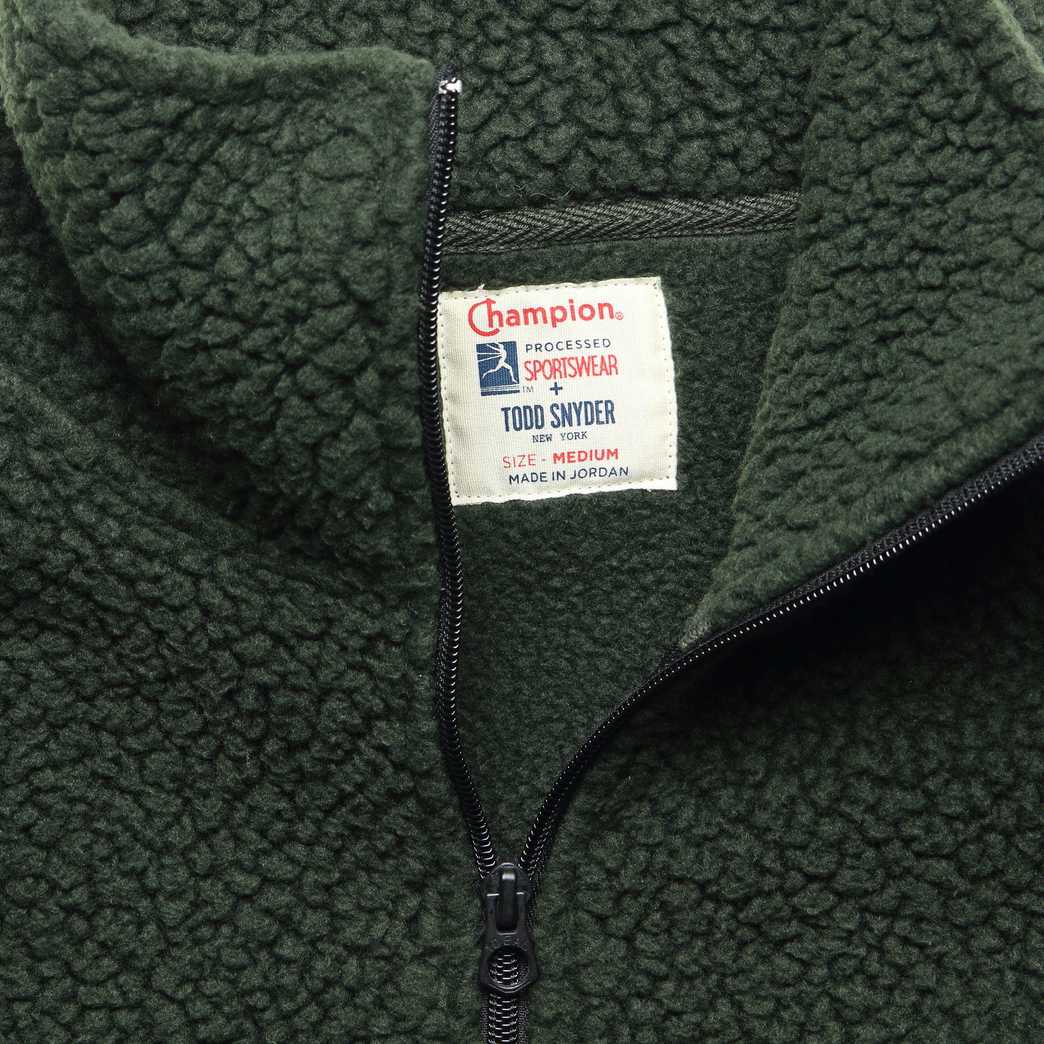 Todd Snyder + Champion - Sherpa Jacket - Olive - Todd Snyder - STAG Provisions - Tops - Fleece / Sweatshirt