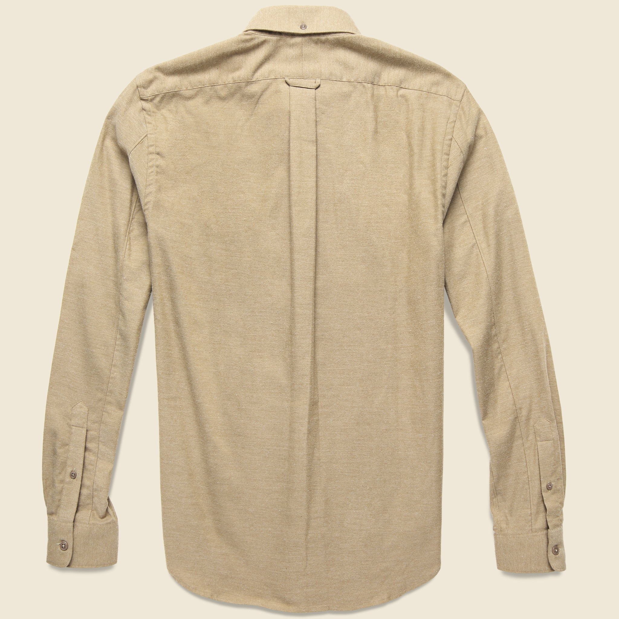 Brushed Cotton Cashmere Twill Shirt - Camel - Todd Snyder - STAG Provisions - Tops - L/S Woven - Solid
