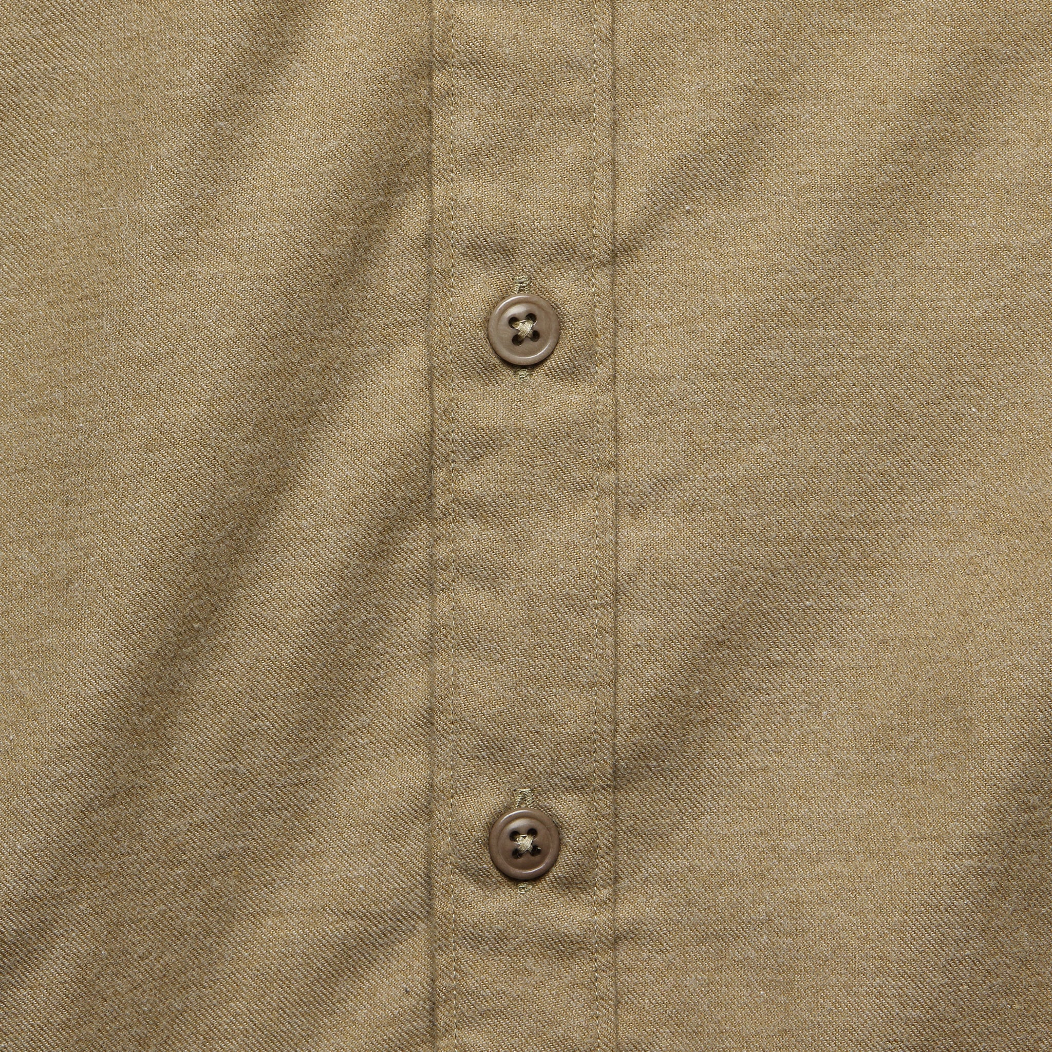 Brushed Cotton Cashmere Twill Shirt - Camel - Todd Snyder - STAG Provisions - Tops - L/S Woven - Solid