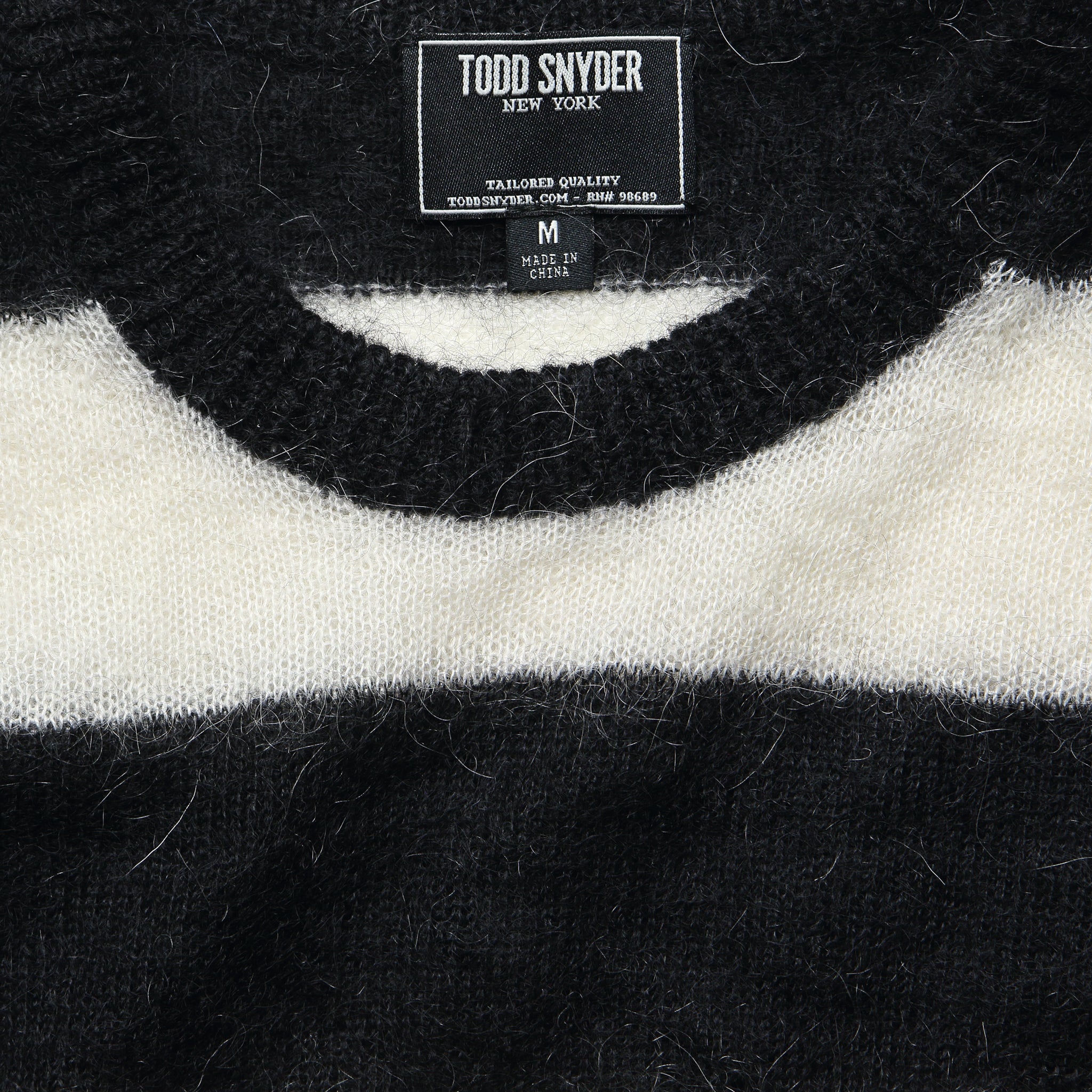 
                          Mohair Rugby Sweater - Black/White - Todd Snyder - STAG Provisions - Tops - Sweater
                        