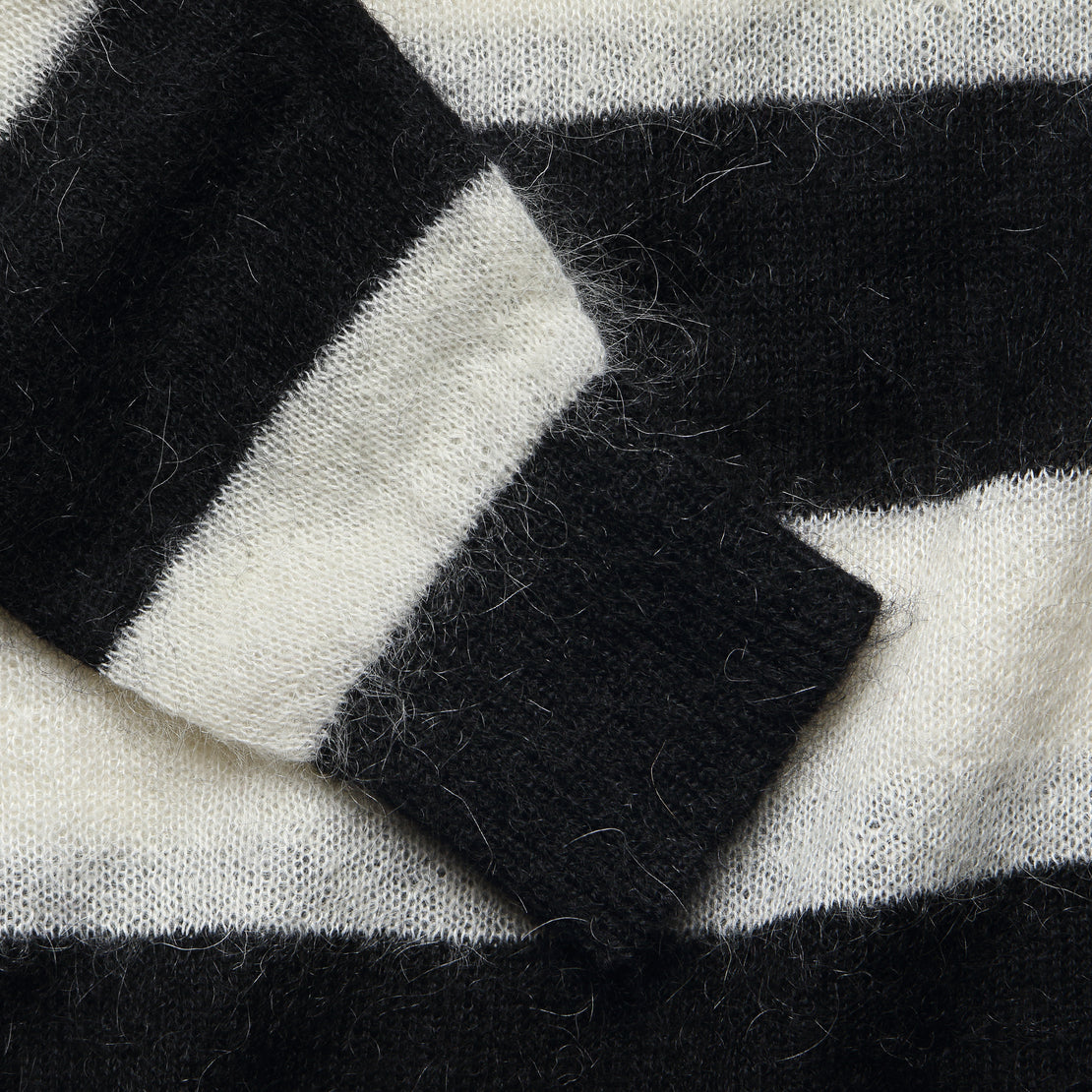 Mohair Rugby Sweater - Black/White - Todd Snyder - STAG Provisions - Tops - Sweater