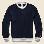 Todd Snyder + Champion - Sherpa Crewneck Shirt - Bright Navy - Todd Snyder - STAG Provisions - Tops - Fleece / Sweatshirt