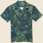 Palm Print Shirt - Olive - Todd Snyder - STAG Provisions - Tops - S/S Woven - Floral