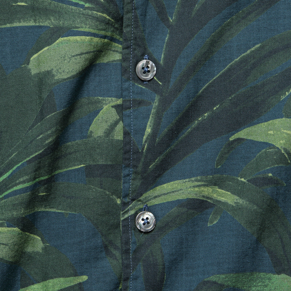 Palm Print Shirt - Olive - Todd Snyder - STAG Provisions - Tops - S/S Woven - Floral