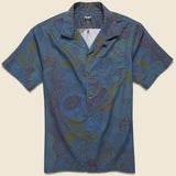 Scarf Print Shirt - Navy - Todd Snyder - STAG Provisions - Tops - S/S Woven - Other Pattern