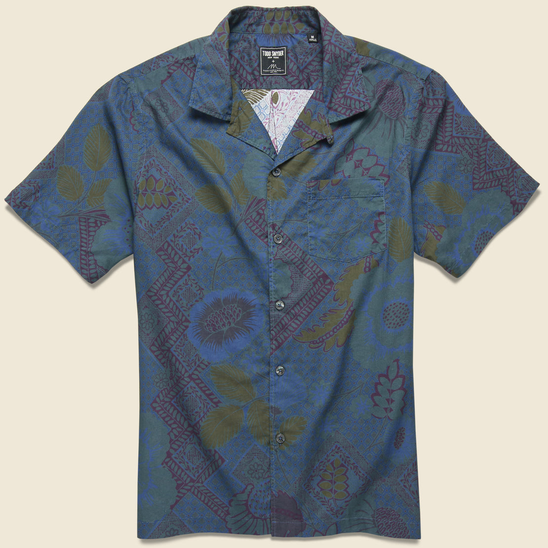 Todd Snyder Scarf Print Shirt - Navy