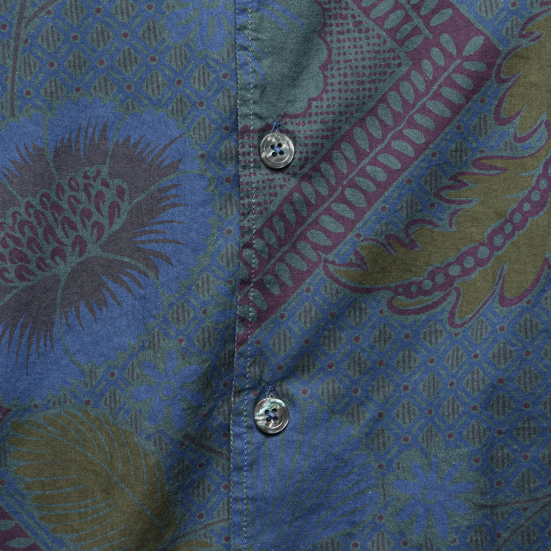 Scarf Print Shirt - Navy - Todd Snyder - STAG Provisions - Tops - S/S Woven - Other Pattern