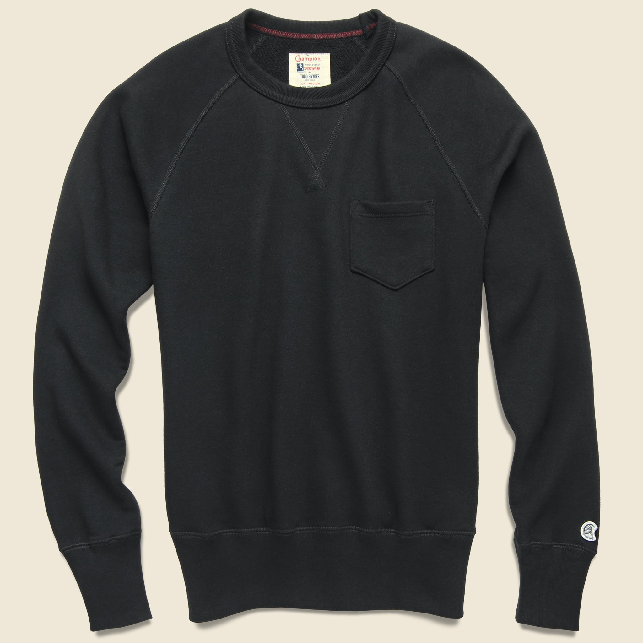 Pocket Sweatshirt - Black - Todd Snyder - STAG Provisions - Tops - Fleece / Sweatshirt