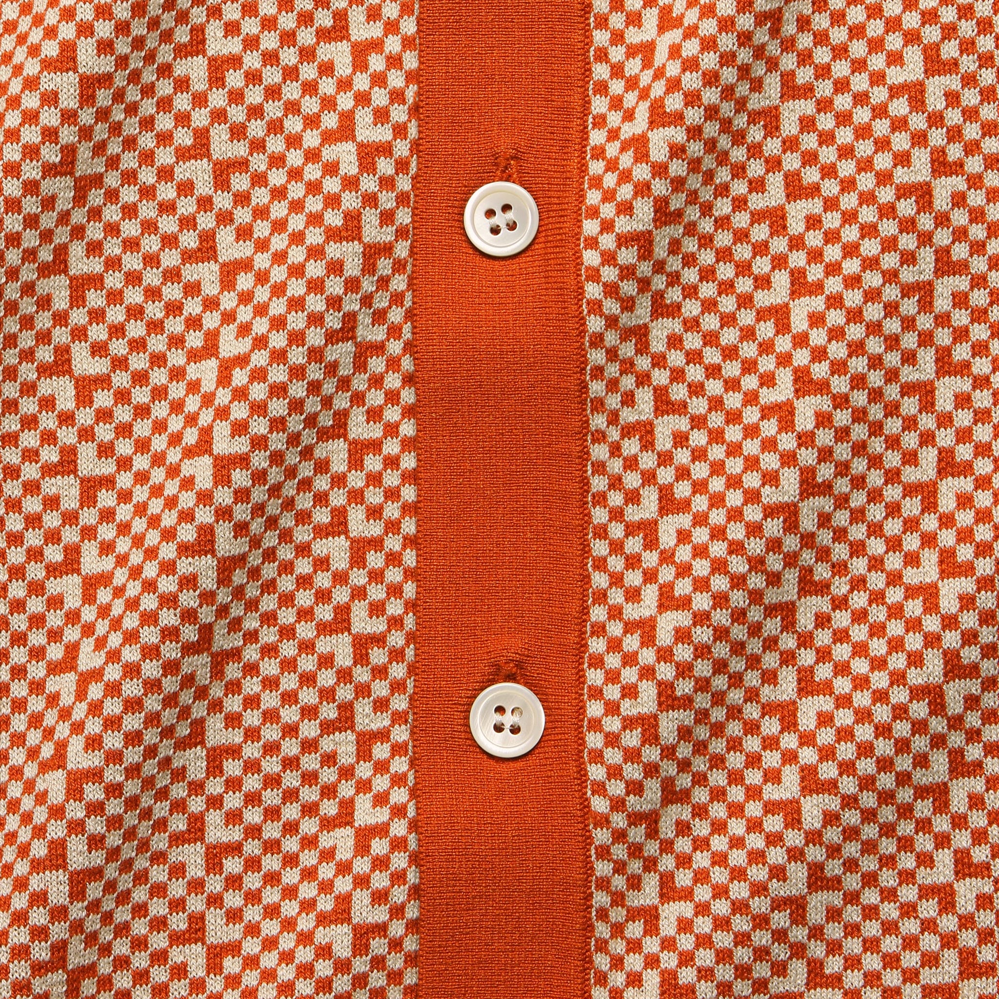 
                          Trippy Button Down Sweater Polo - Orange - Todd Snyder - STAG Provisions - Tops - S/S Knit
                        