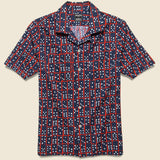 Domino Camp Shirt - Navy/Red - Todd Snyder - STAG Provisions - Tops - S/S Woven - Other Pattern