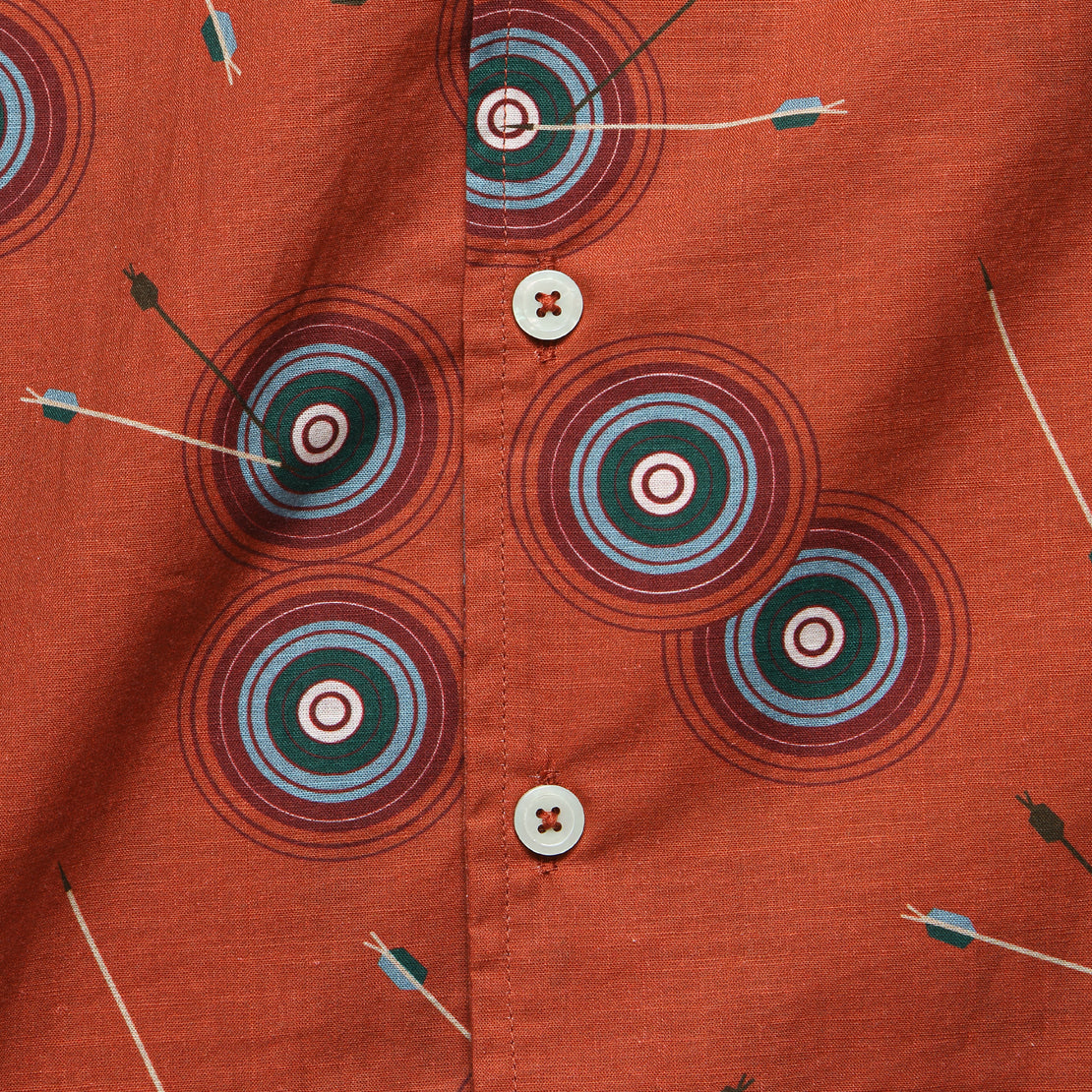 Bullseye Camp Shirt - Clay - Todd Snyder - STAG Provisions - Tops - S/S Woven - Other Pattern