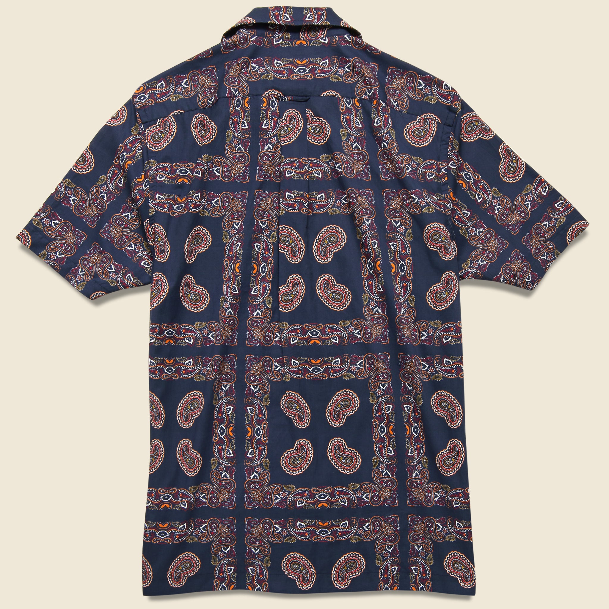 
                          Bandana Camp Shirt - Navy - Todd Snyder - STAG Provisions - Tops - S/S Woven - Other Pattern
                        