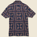 Bandana Camp Shirt - Navy - Todd Snyder - STAG Provisions - Tops - S/S Woven - Other Pattern
