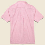 Stripe Seersucker Camp Shirt - Pink - Todd Snyder - STAG Provisions - Tops - S/S Woven - Other Pattern