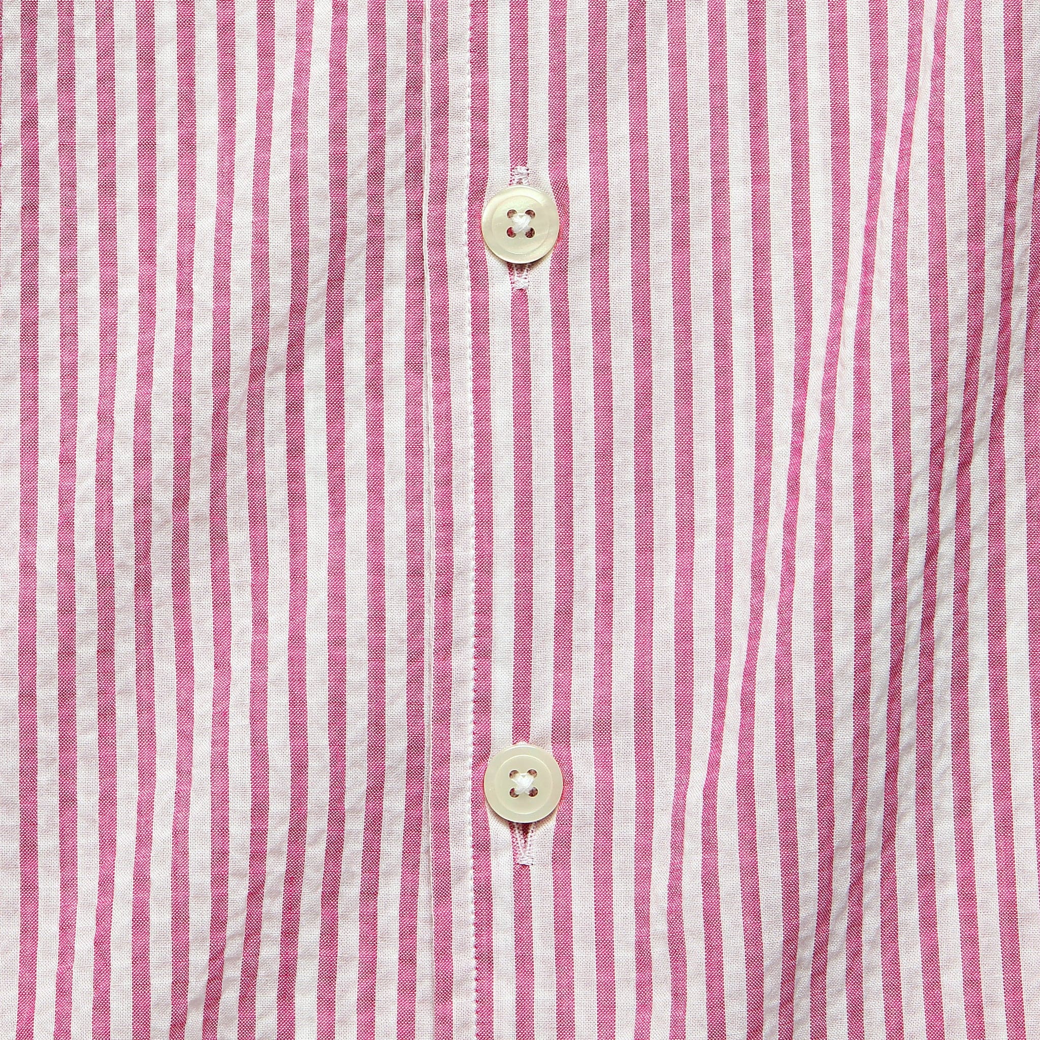 Stripe Seersucker Camp Shirt - Pink - Todd Snyder - STAG Provisions - Tops - S/S Woven - Other Pattern
