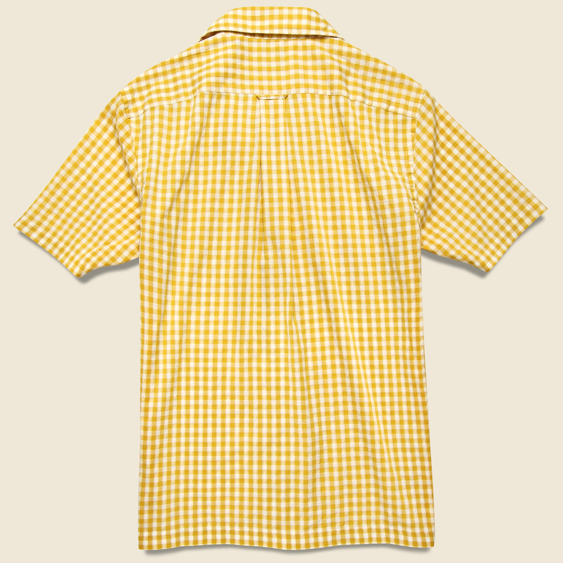 Micro Gingham Camp Shirt - Yellow