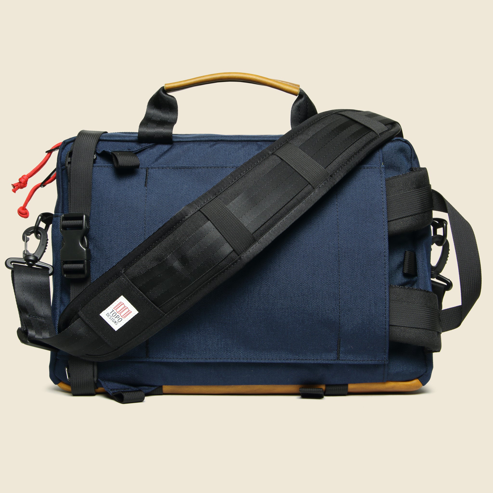 
                          Commuter Briefcase - Navy/Brown Leather - Topo Designs - STAG Provisions - Accessories - Bags / Luggage
                        