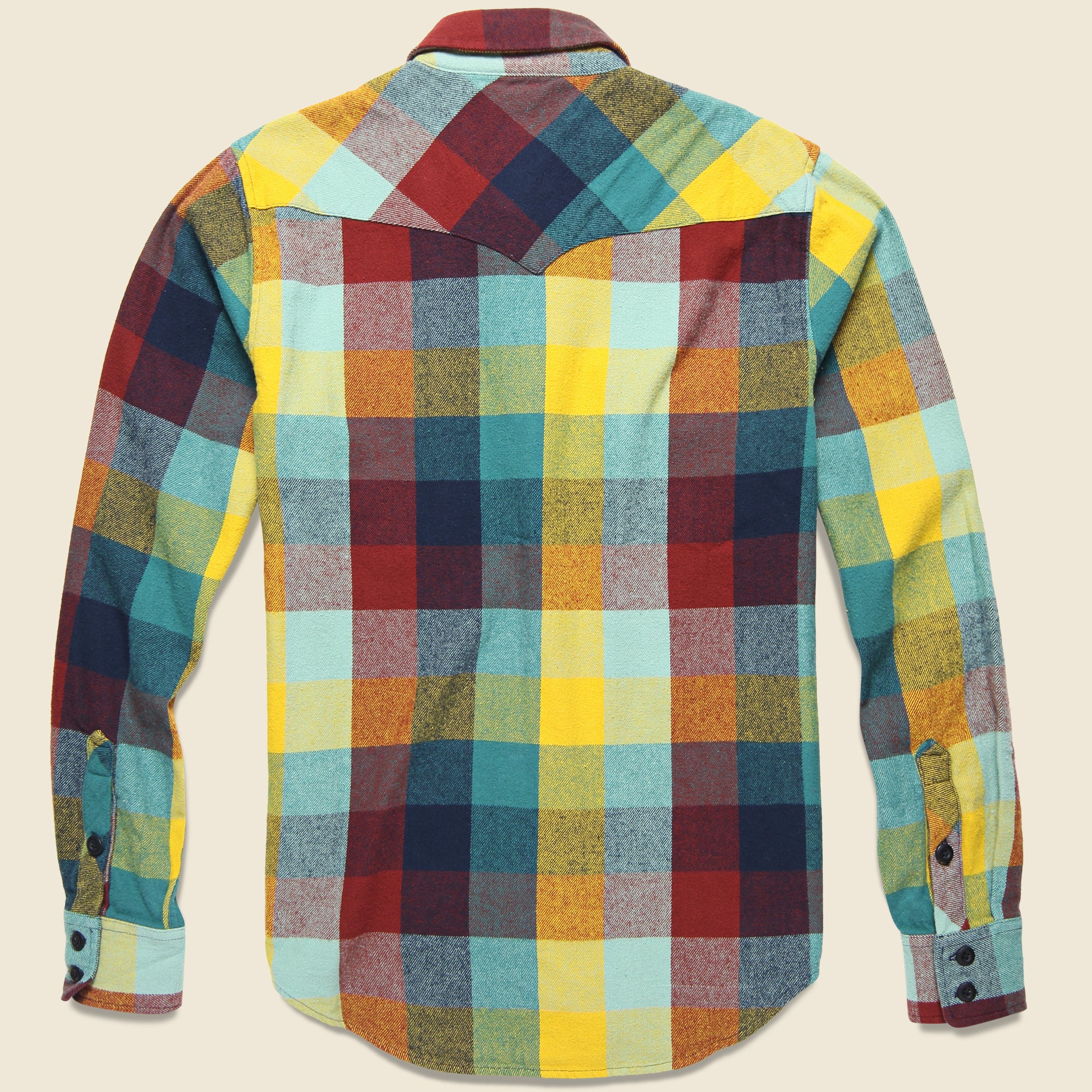 
                          Plaid Workshirt - Mustard/Glacier - Topo Designs - STAG Provisions - Tops - L/S Woven - Plaid
                        