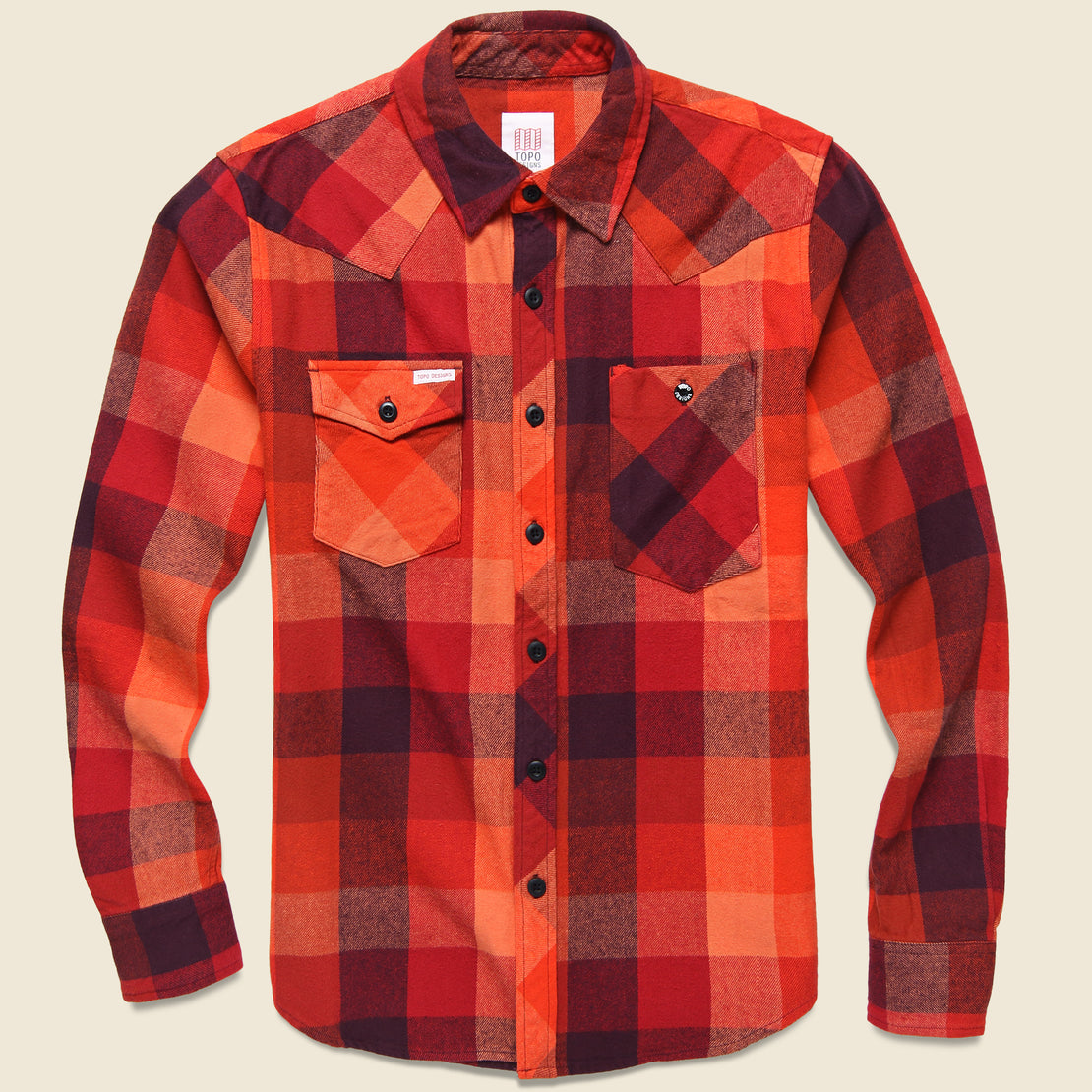 Topo Designs Plaid Workshirt - Red/Maroon