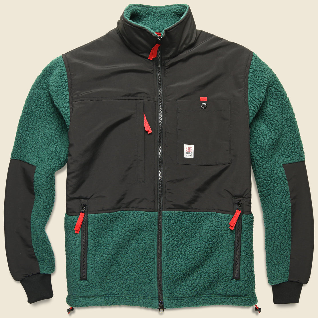 Topo Designs Subalpine Fleece Jacket - Black/Forest