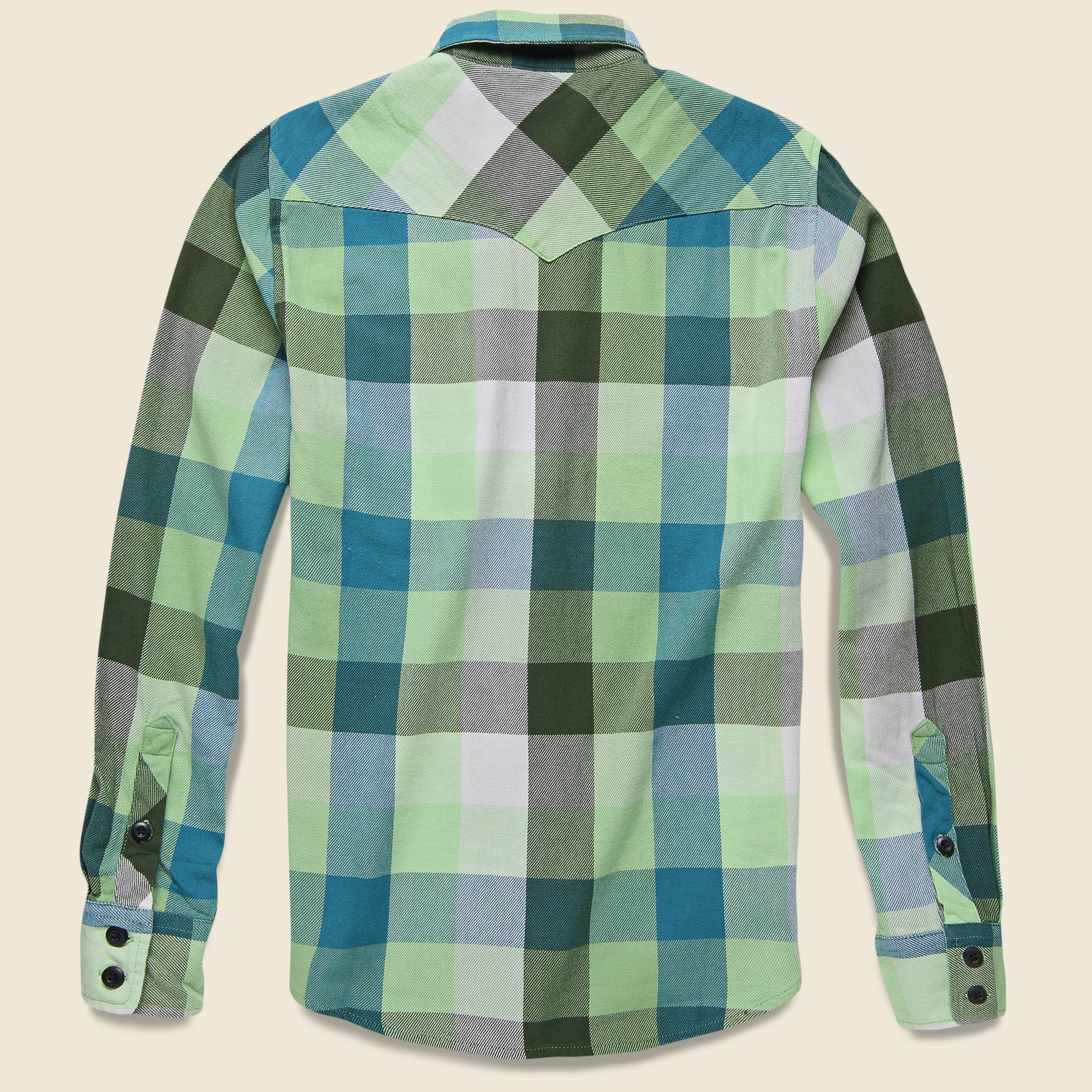 
                          Plaid Mountain Shirt - Green Big Plaid - Topo Designs - STAG Provisions - Tops - L/S Woven - Plaid
                        