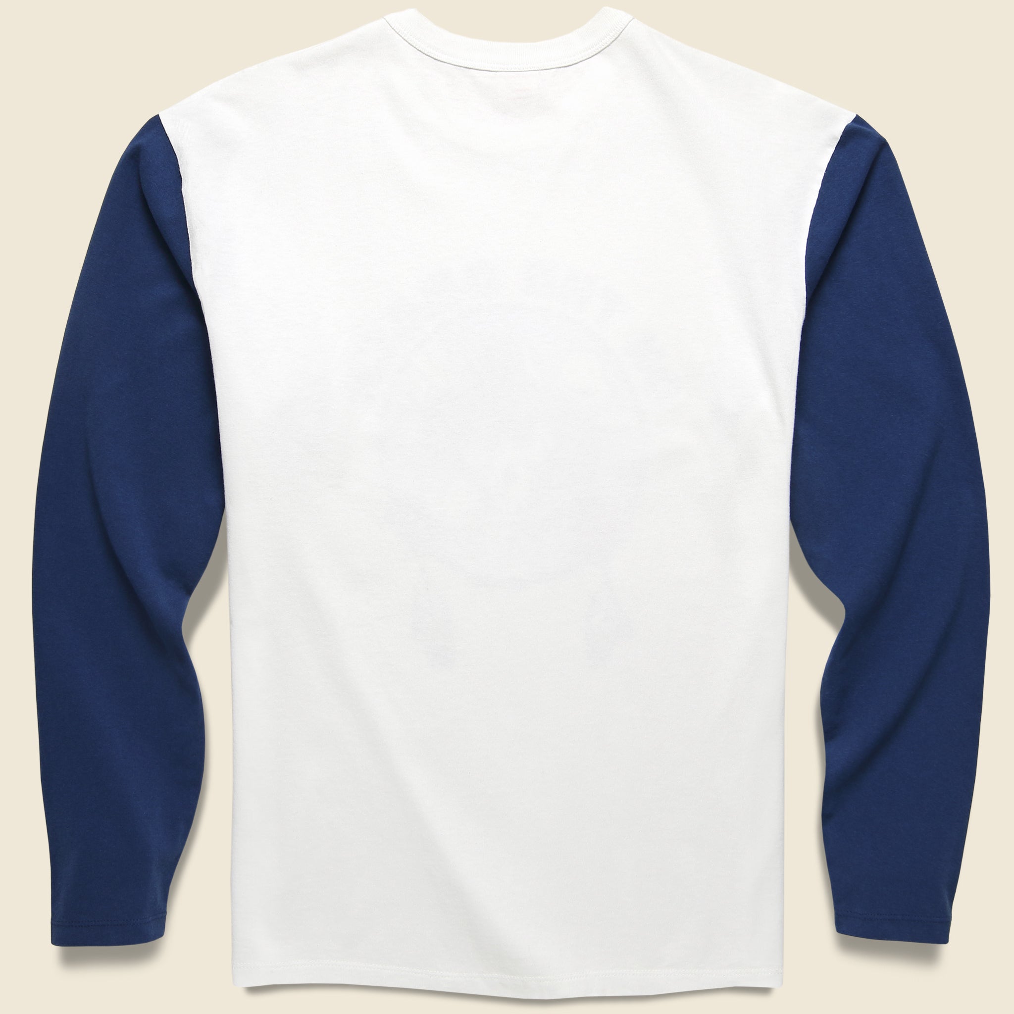 
                          On the Beach Baseball Tee - White/Navy - TSPTR - STAG Provisions - Tops - L/S Knit
                        