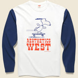 Skate West Ringer Tee - White/Navy - TSPTR - STAG Provisions - Tops - L/S Knit