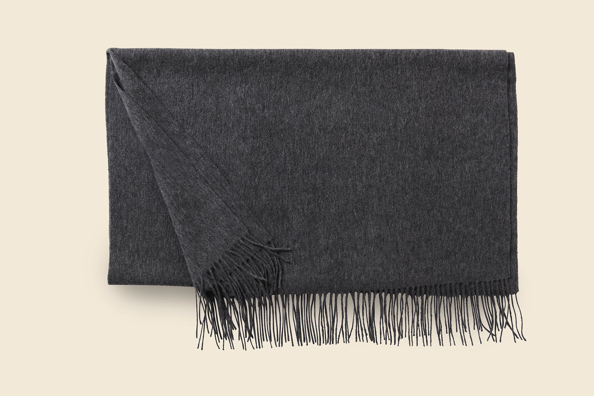 Lambswool Knee Blanket - Charcoal Melange - Home - STAG Provisions - Home - Bed - Blanket