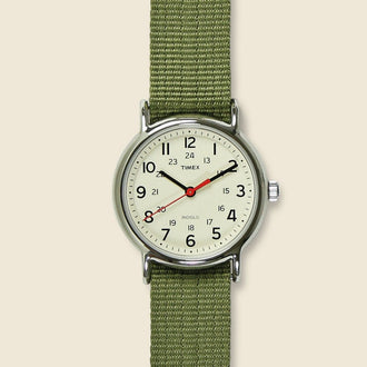 Weekender Nylon Strap Watch 38mm - Green/Cream