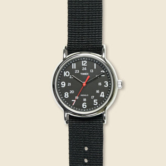Weekender Nylon Strap Watch 38mm - Black/Black