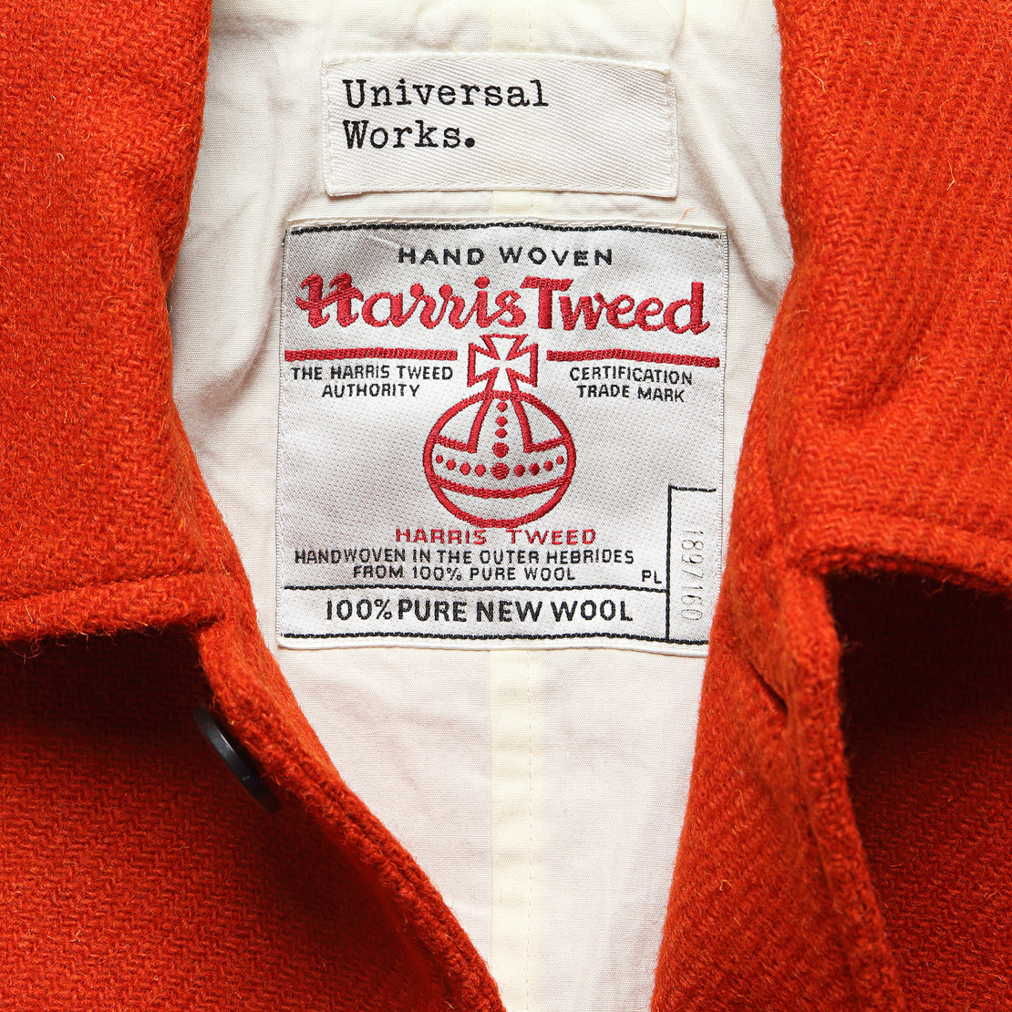 Norfolk Tweed Bakers Jacket - Orange - Universal Works - STAG Provisions - Outerwear - Coat / Jacket