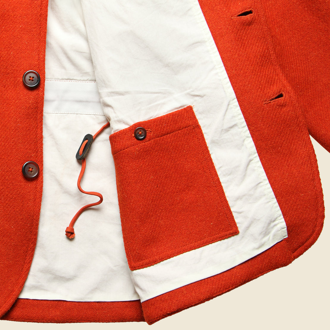 Norfolk Tweed Bakers Jacket - Orange - Universal Works - STAG Provisions - Outerwear - Coat / Jacket