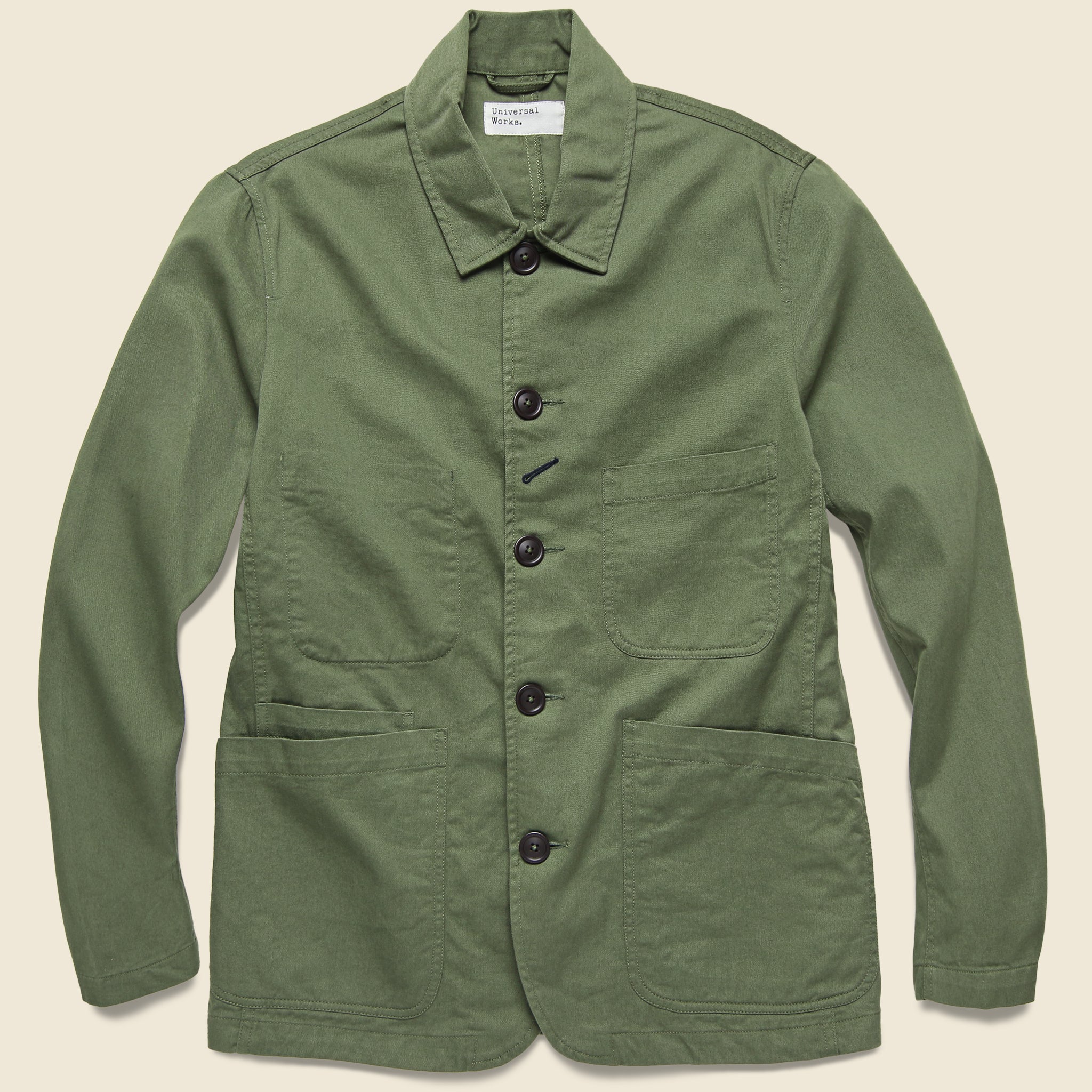 Bakers Jacket - Light Olive - Universal Works - STAG Provisions - Outerwear - Coat / Jacket