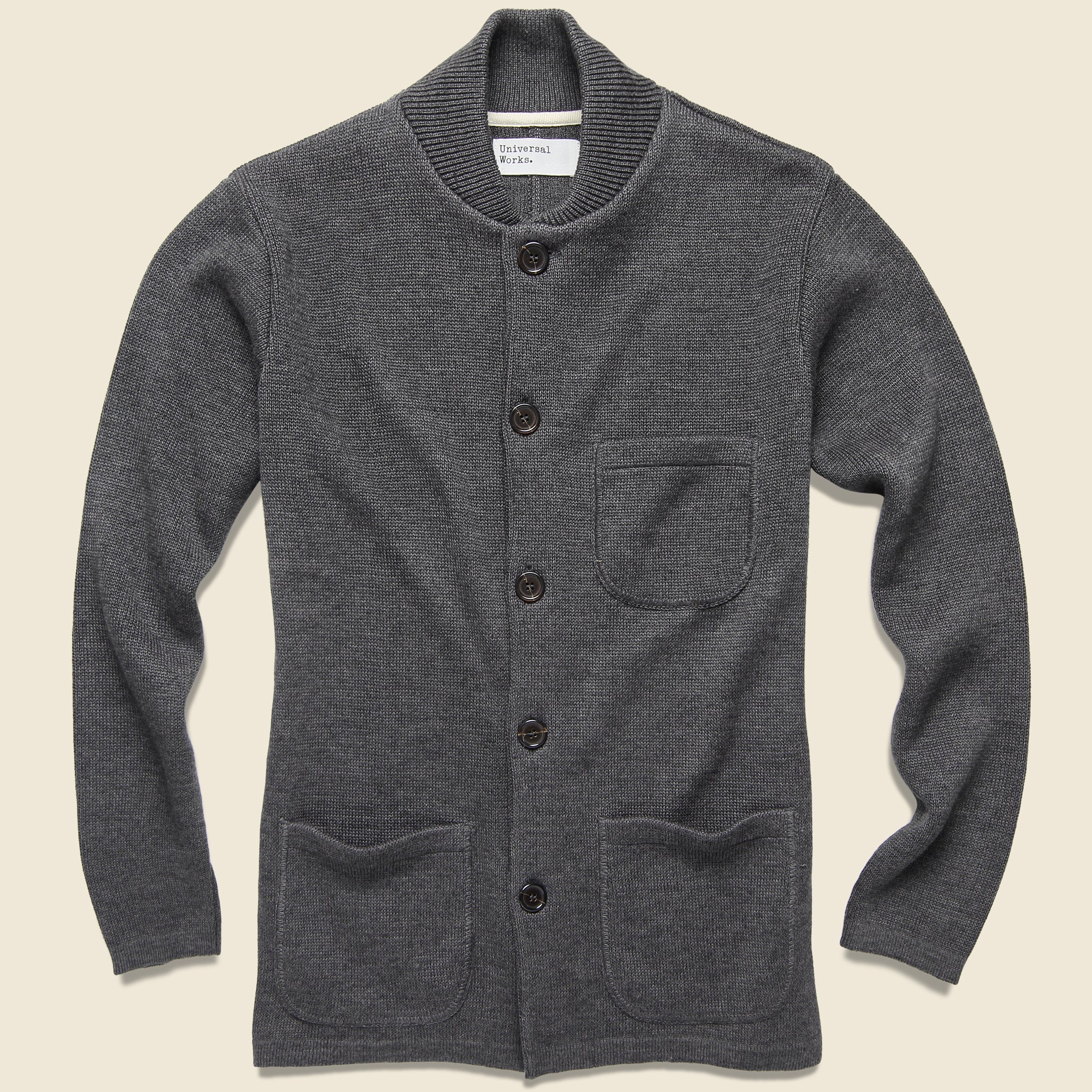 Knit Work Jacket - Charcoal - Universal Works - STAG Provisions - Tops - Sweater