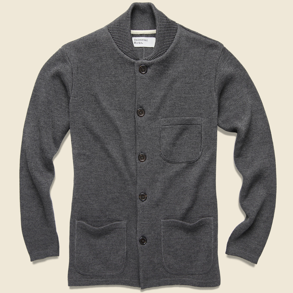 Universal Works Knit Work Jacket - Charcoal