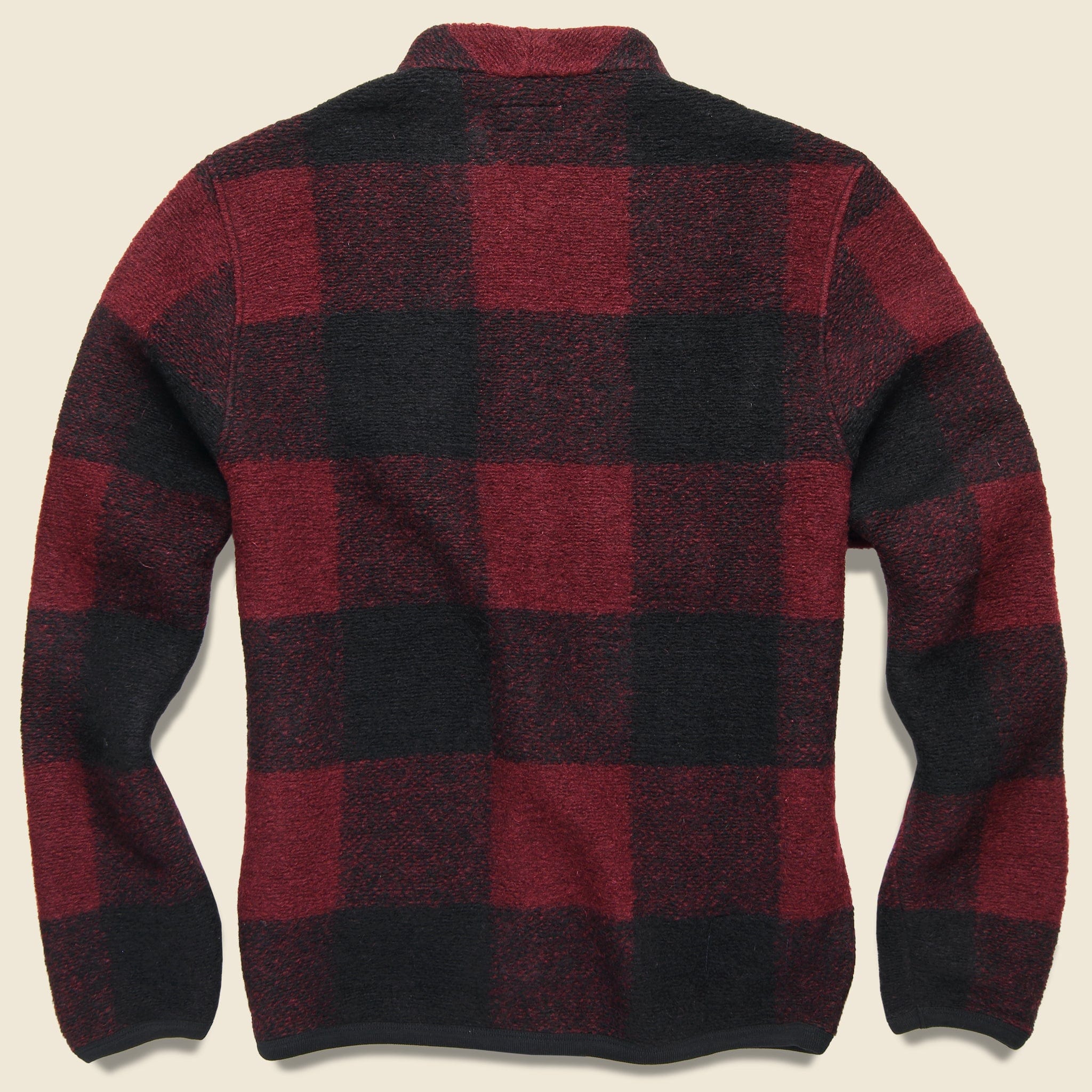 
                          Wool Fleece Cardigan - Red Check - Universal Works - STAG Provisions - Tops - Sweater
                        