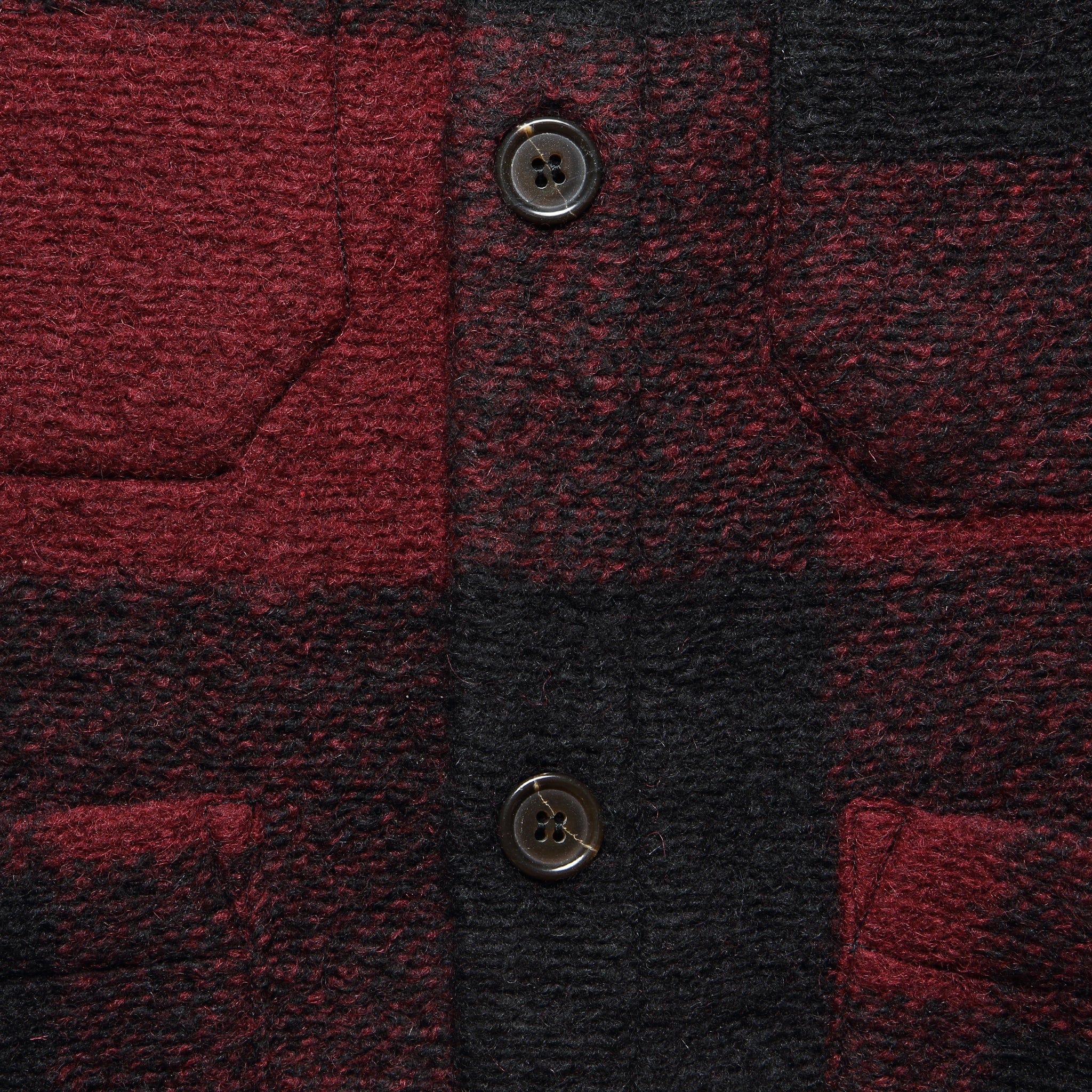 Wool Fleece Cardigan - Red Check - Universal Works - STAG Provisions - Tops - Sweater